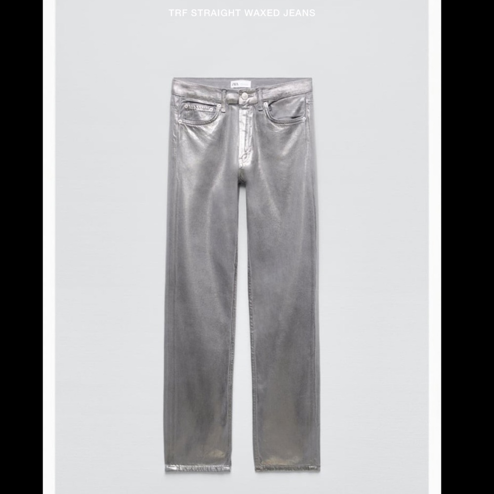 Zara TRF Straight Waxed Jeans / Zara Disco Jeans